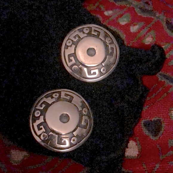 Jewelry - Handcrafted. Vintage sterling earrings w/clasp.